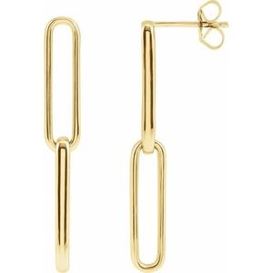 ✨14k Solid Yellow Gold Elongates Earrings✨